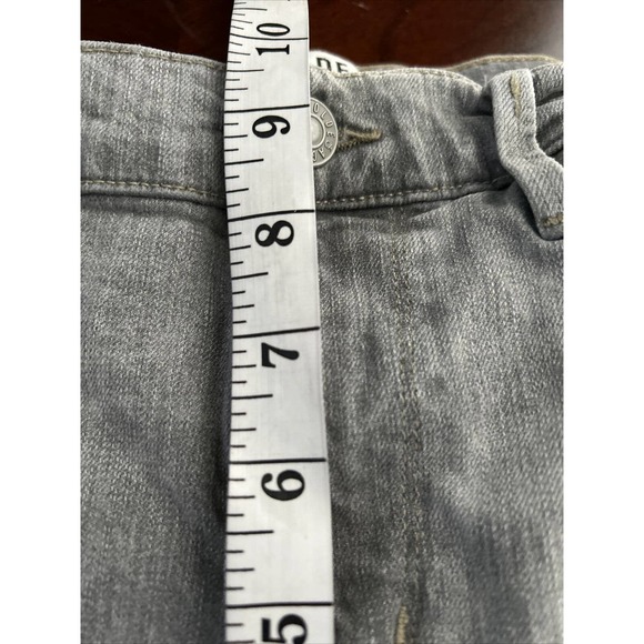 AGOLDE Crop Distressed Gray Wash Denim Jeans Size‎ 28 Stretch 28x26 Mid Rise - Picture 7 of 8